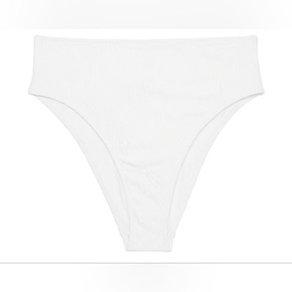 M L XL XXL VS PINK Swim High Waist Cheeky Bikini Bottom WHITE - Picture 3 of 3